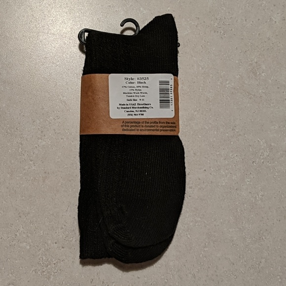 🆓Black Cotton & Hemp Blend Socks - Picture 3 of 4